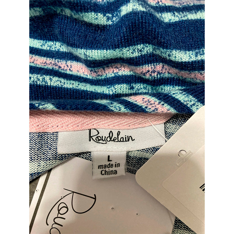 Roudelain Printed Sleeveless Knit Nightgown Quartz Stripe Blue L