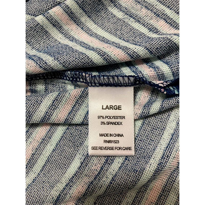Roudelain Printed Sleeveless Knit Nightgown Quartz Stripe Blue L
