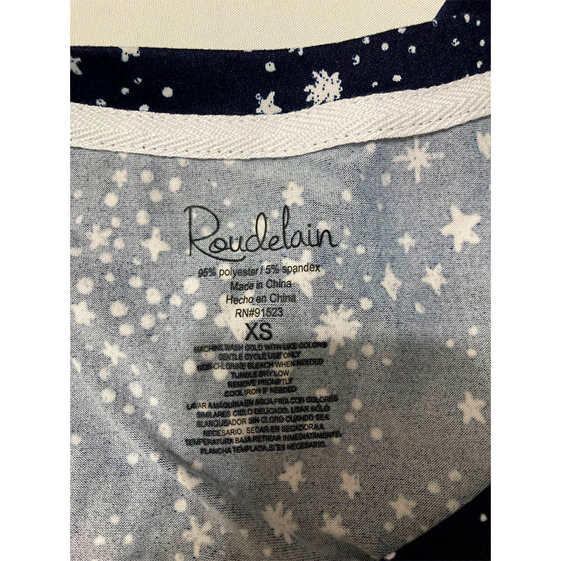 Roudelain Printed Short-Sleeve Sleepshirt Navy Stars XS