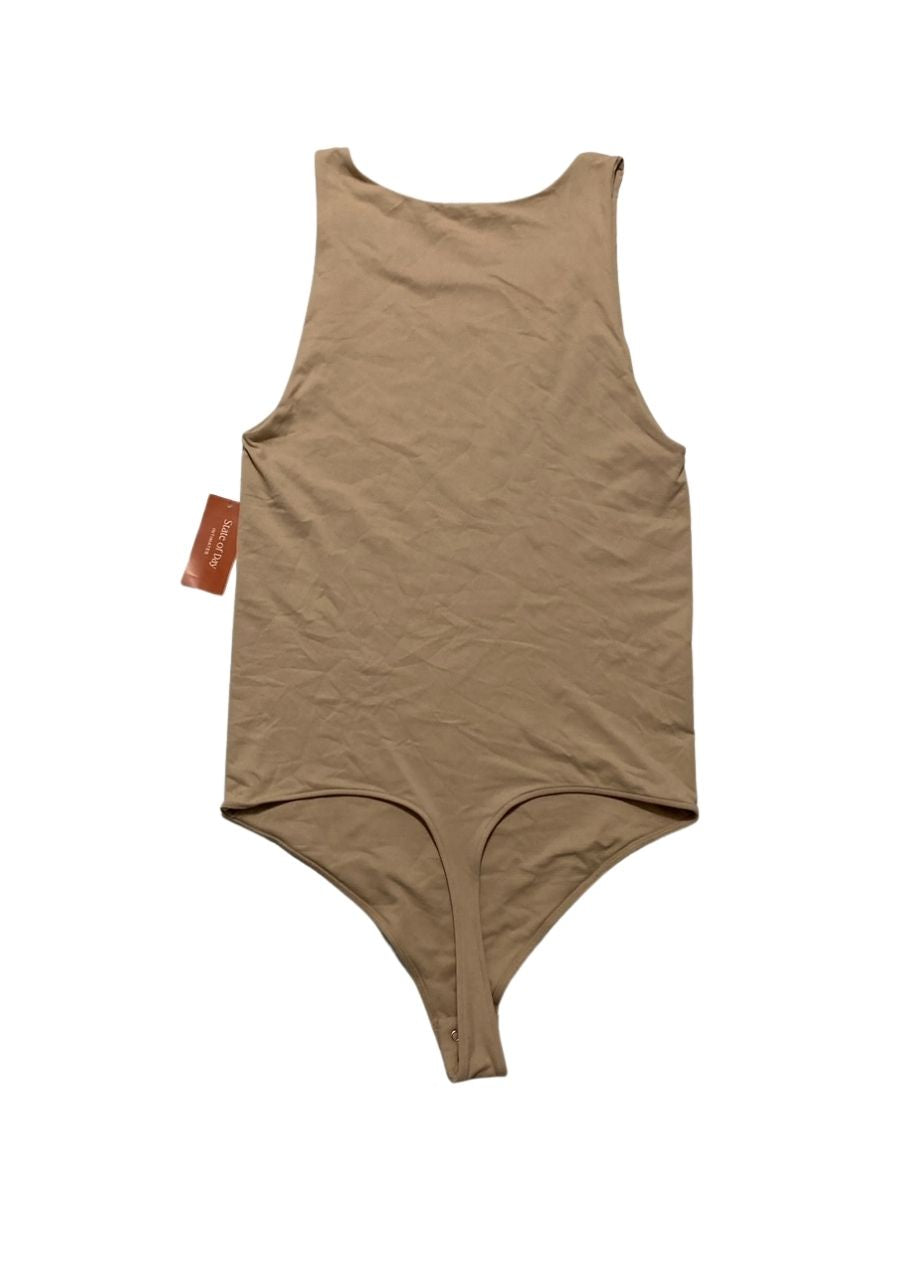 STATE OF DAY Seamless Thong Bodysuit BEIGE
