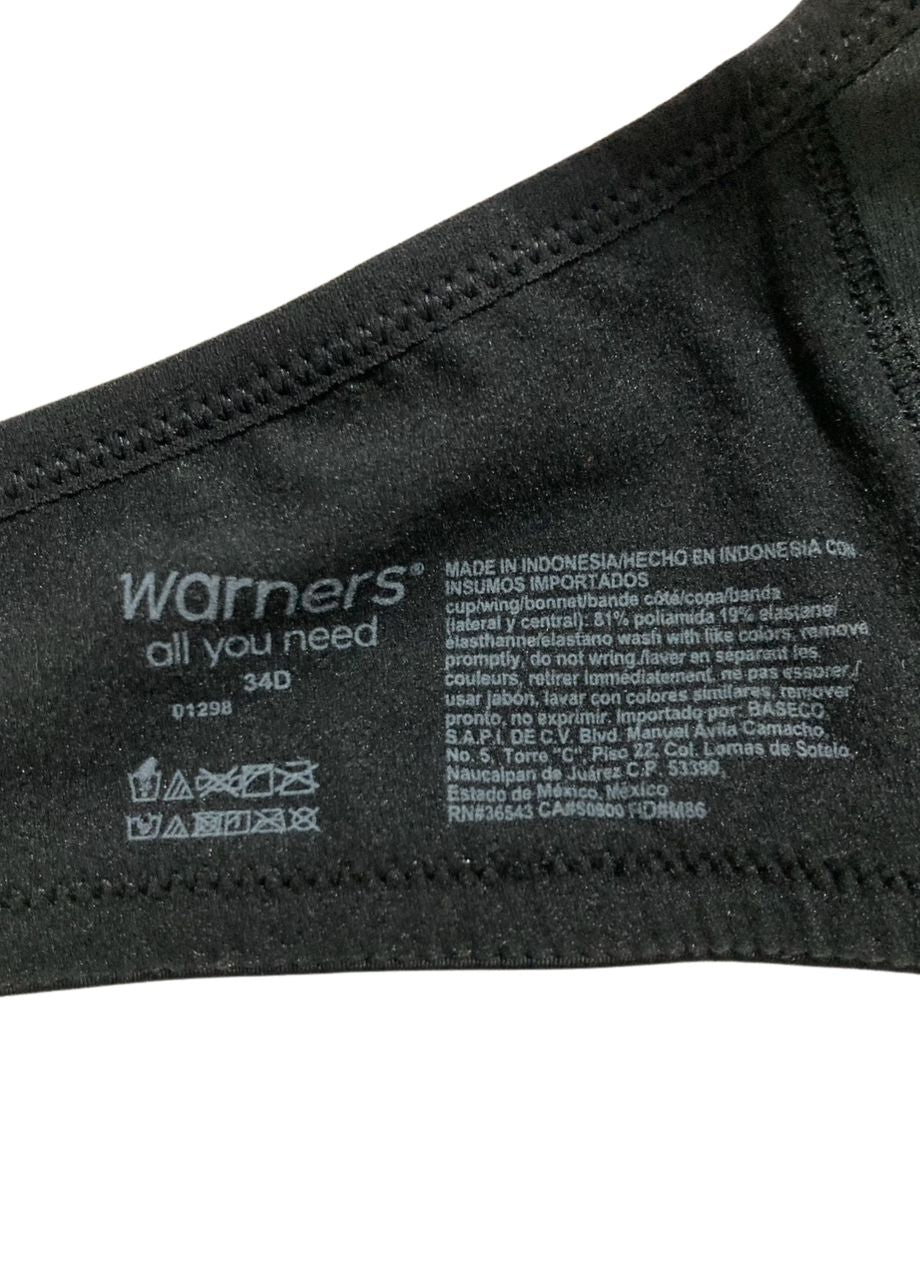 WARNER´S Elements of Bliss Wire-Free Bra BLACK 34D