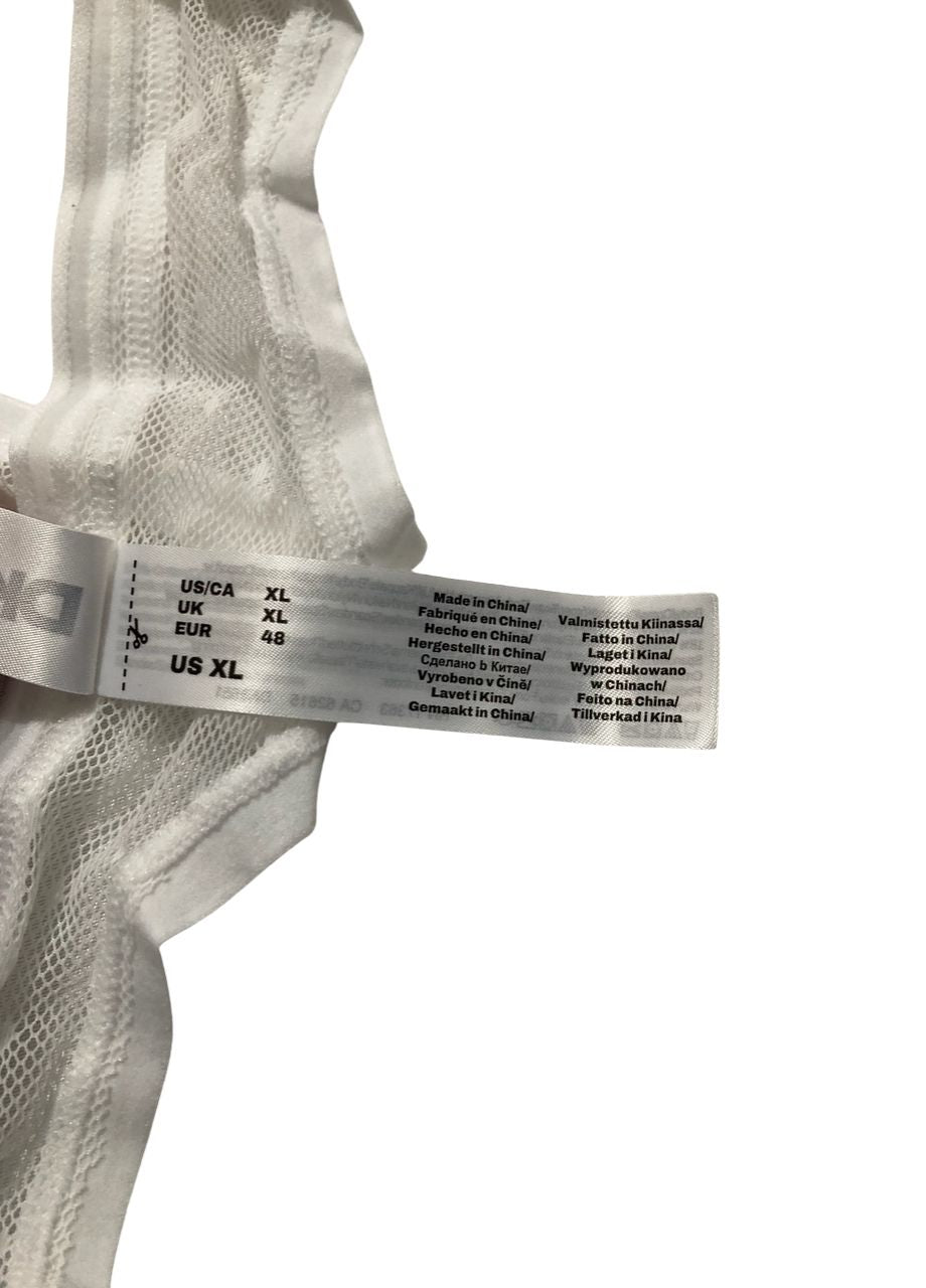 DKNY Point D'Esprit Bikini Underwear WHITE XL