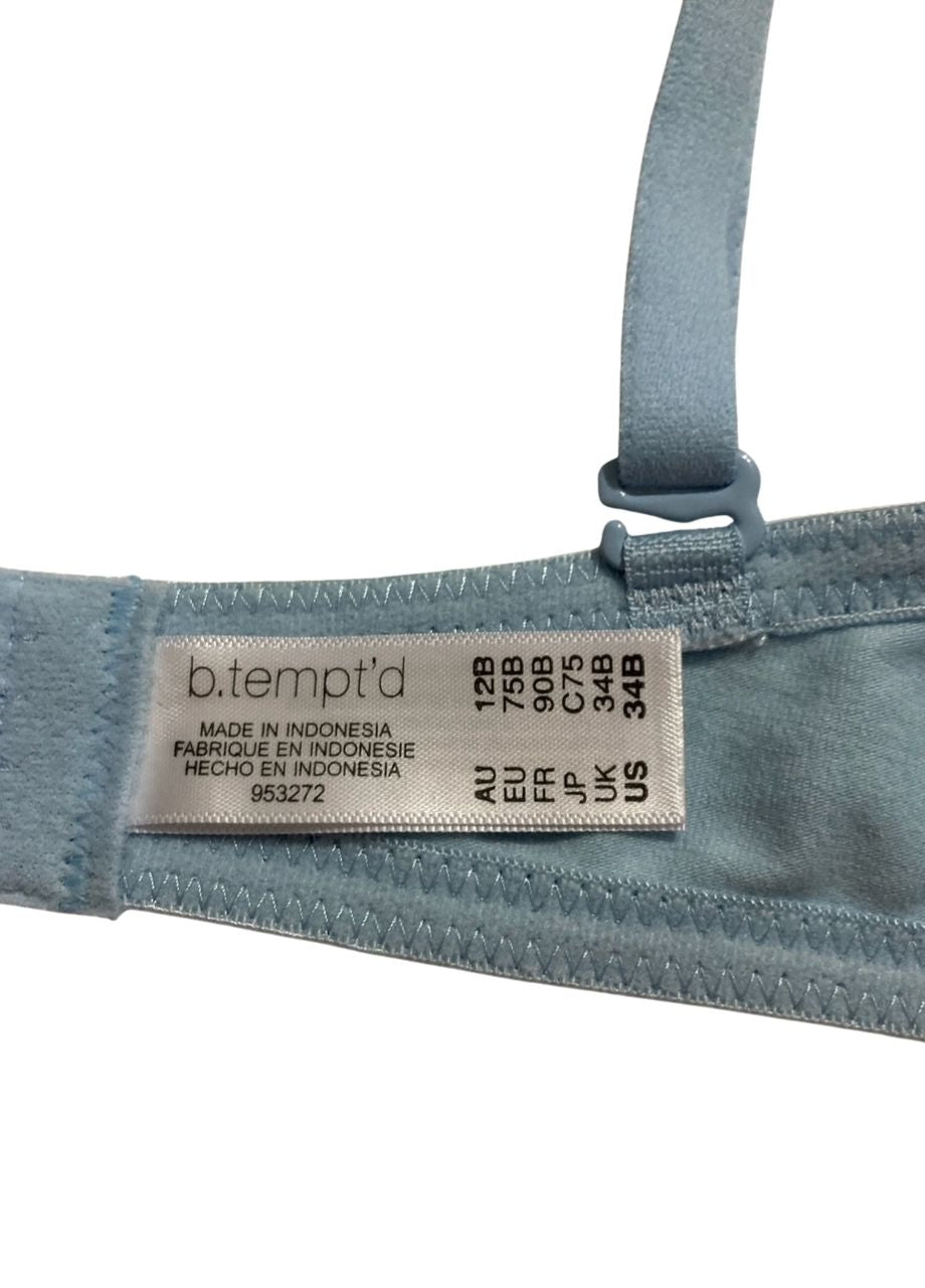 B.TEMPT´D Cotton to a Tee Plunge Convertible T-Shirt Bra BLUE 34B