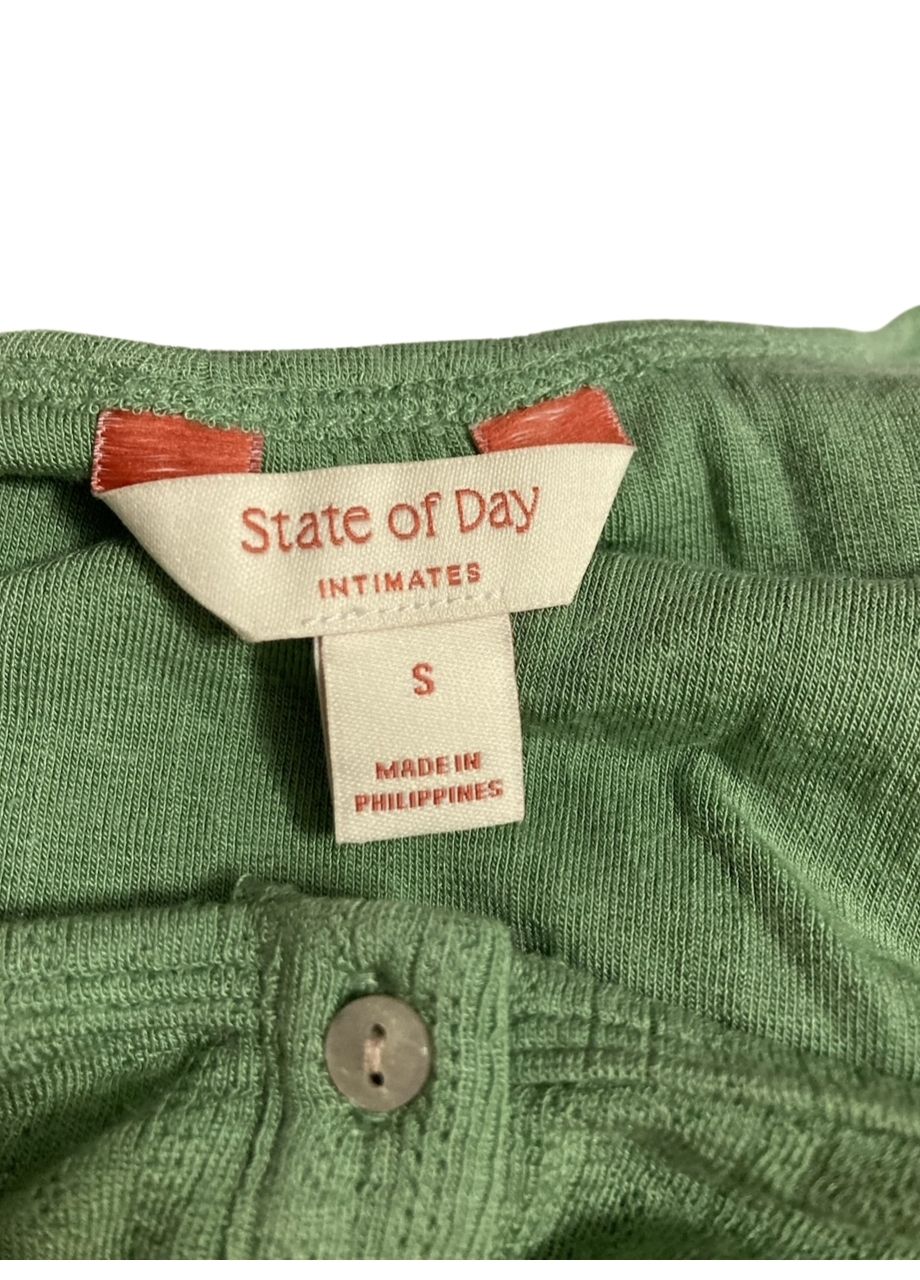 NWD STATE OF DAY Pointelle Tank Pajama Set GREEN S