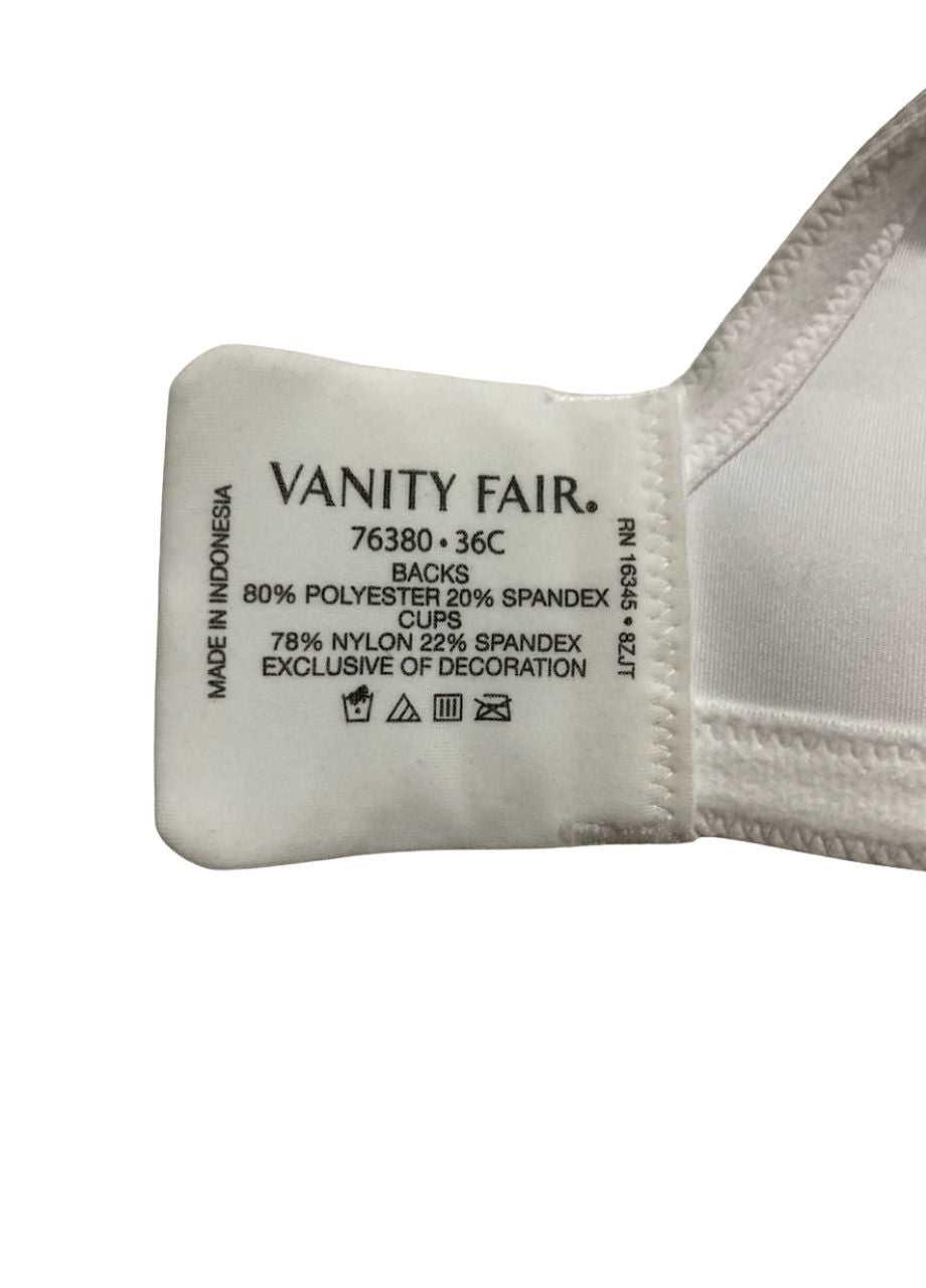 NWD VANITY FAIR Full Figure Beauty Back Smoothing Bra WHITE 36C