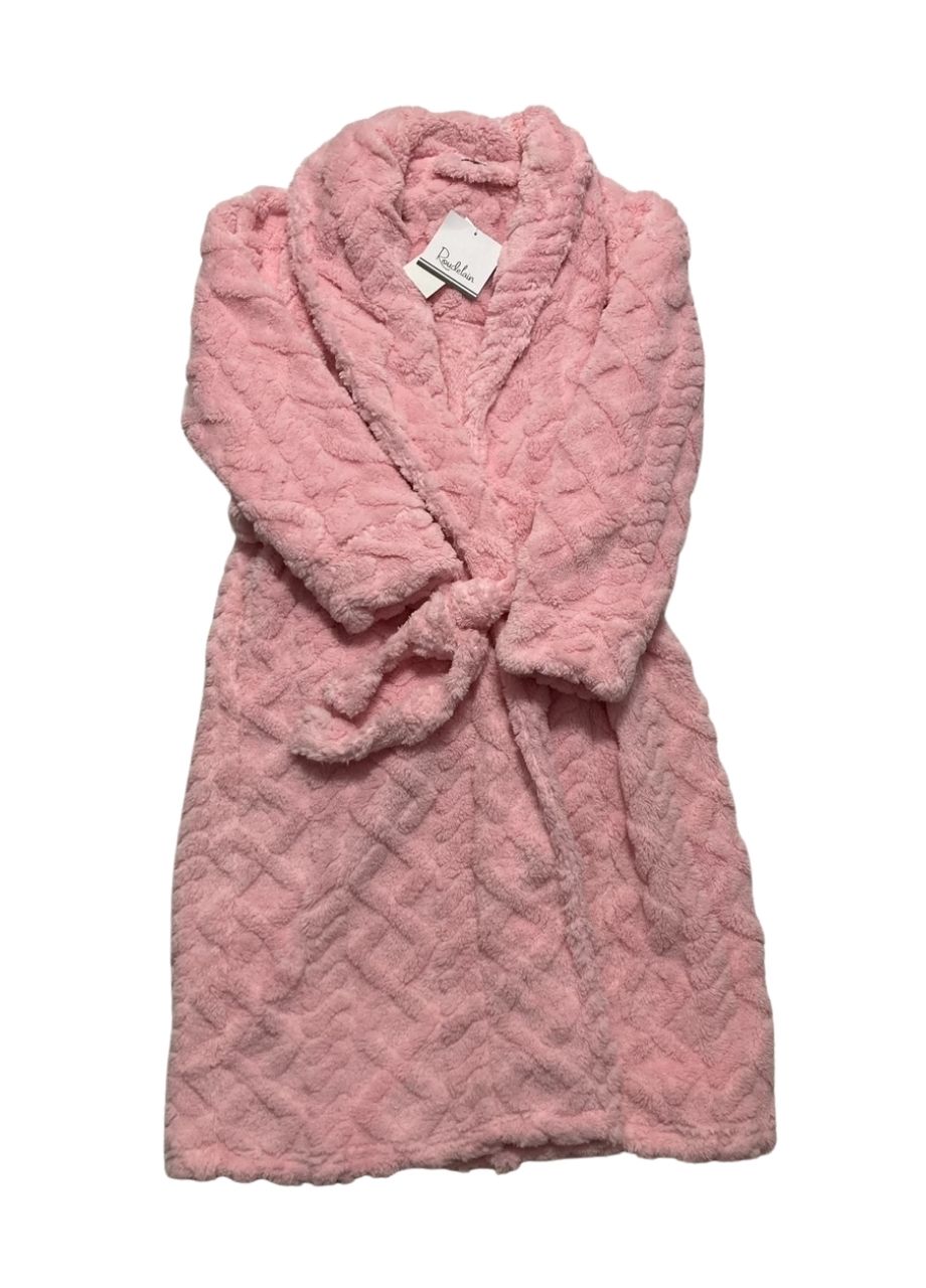 ROUDELAIN Textured Shawl Collar Robe PINK S