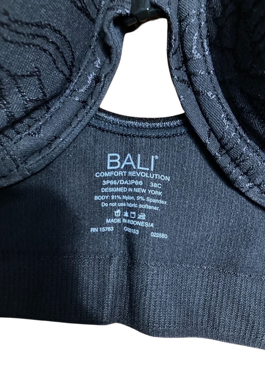 BALI Comfort Revolution Front Close Bras BLACK 38C