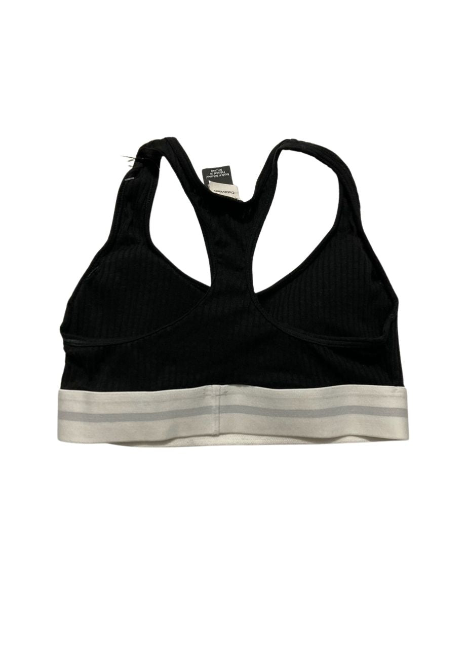 NWD CALVIN KLEIN Modern Cotton-Bralette Sports Bra BLACK S
