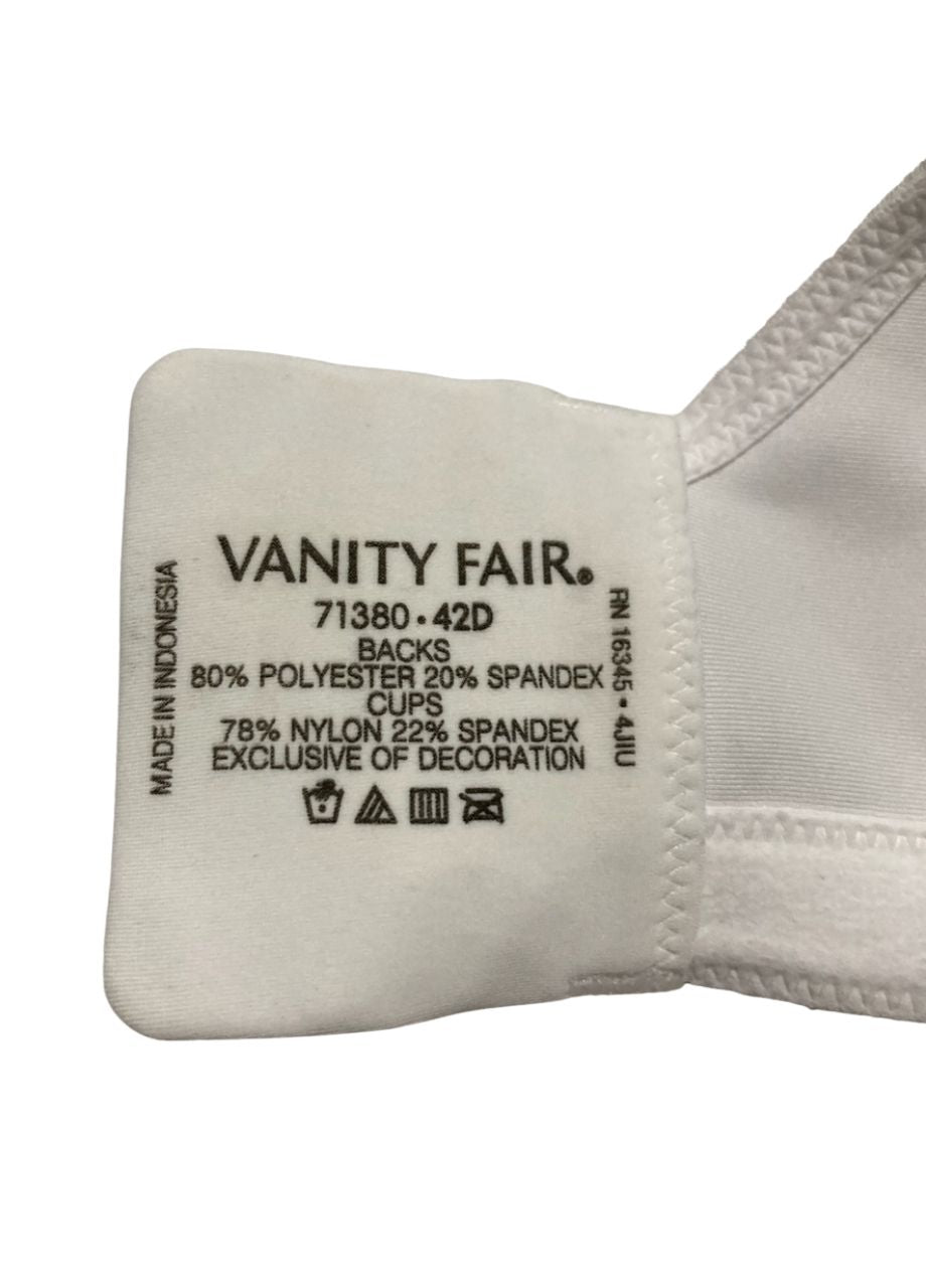 NWD VANITY FAIR Full Figure Beauty Back Smoothing Bra WHITE 42D
