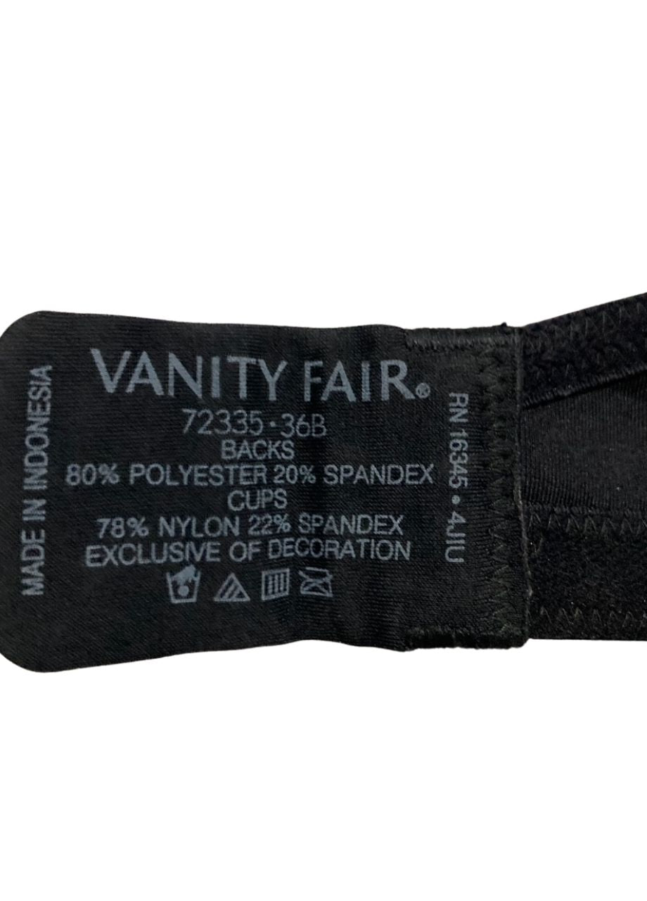 NWD VANITY FAIR Bra with 2-Way Convertible Strap BLACK 36B