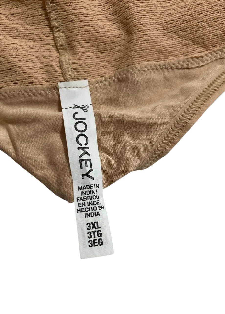 JOCKEY Underwear Soft Touch Lace Modal Thong NUDE 3XL