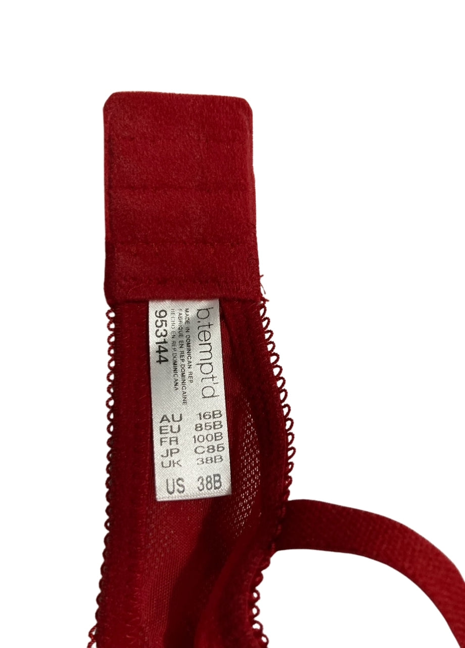 B.TEMPT´D Ciao Bella Lightly Padded Balconette Underwire Bra RED 38B