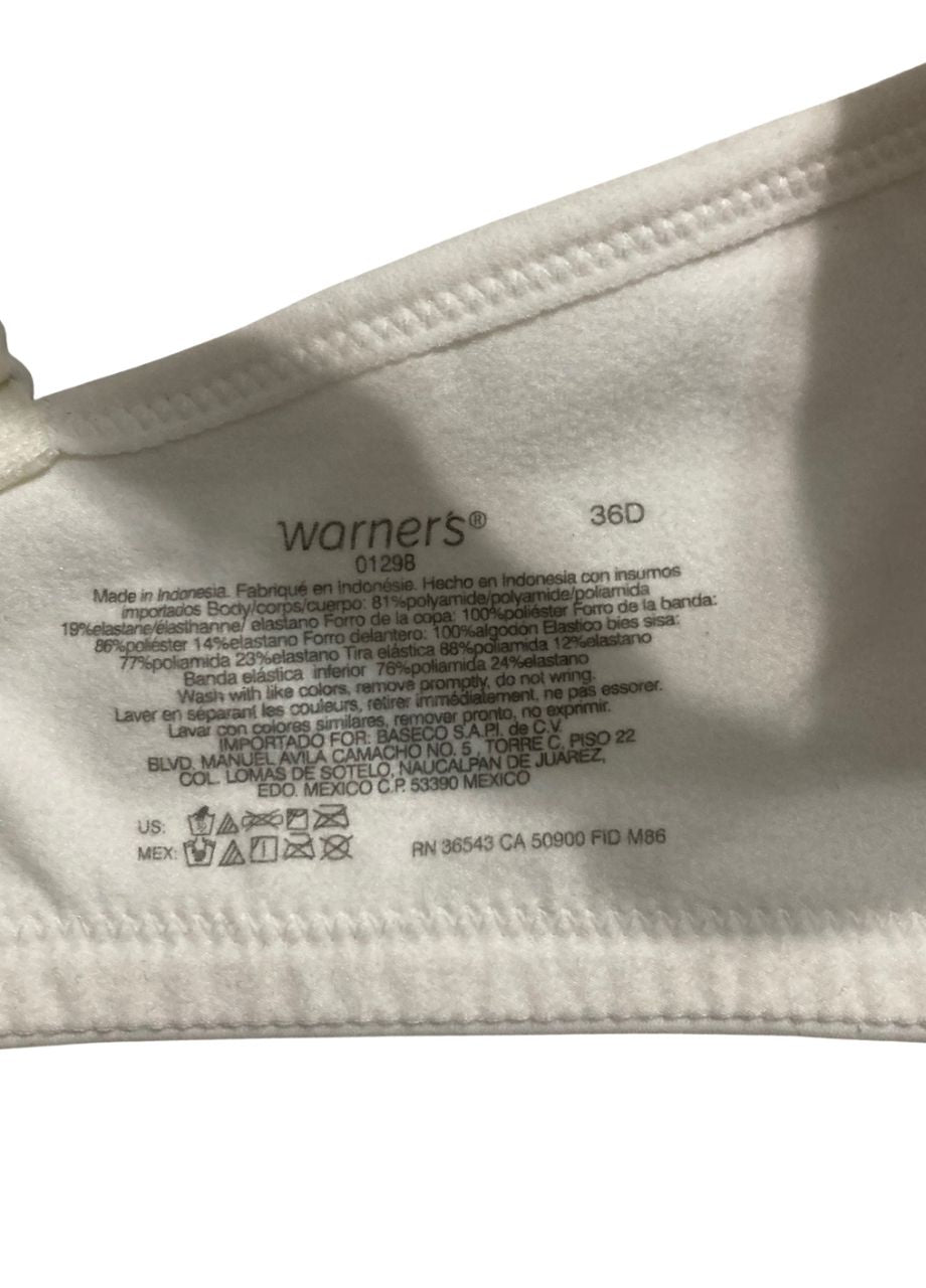 WARNER´S Elements of Bliss Wire-Free Bra WHITE 36D