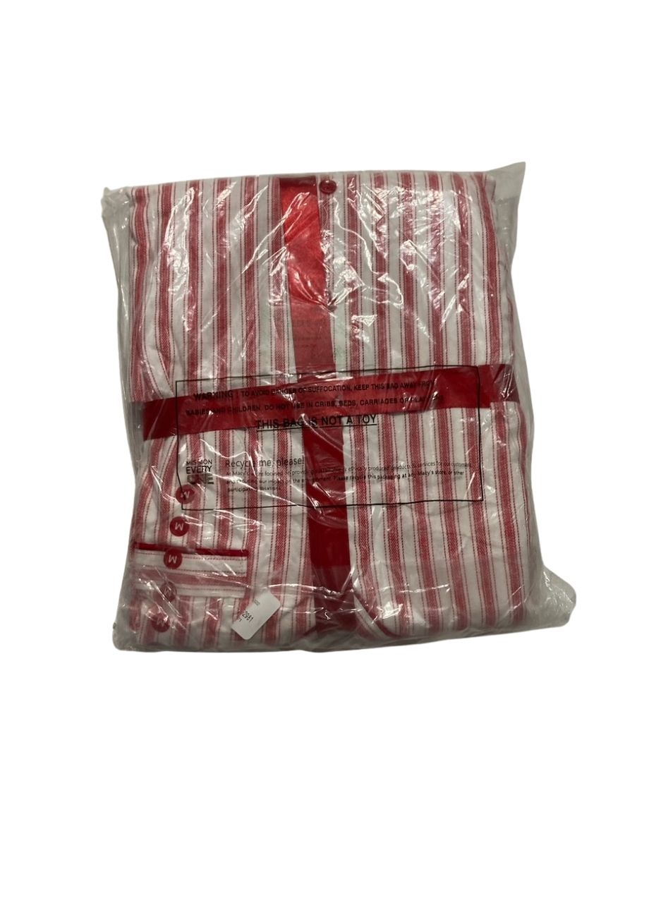 CHARTER CLUB 2-pc. Cotton Flannel Packaged Pajamas Set FESTIVE STRIPE M