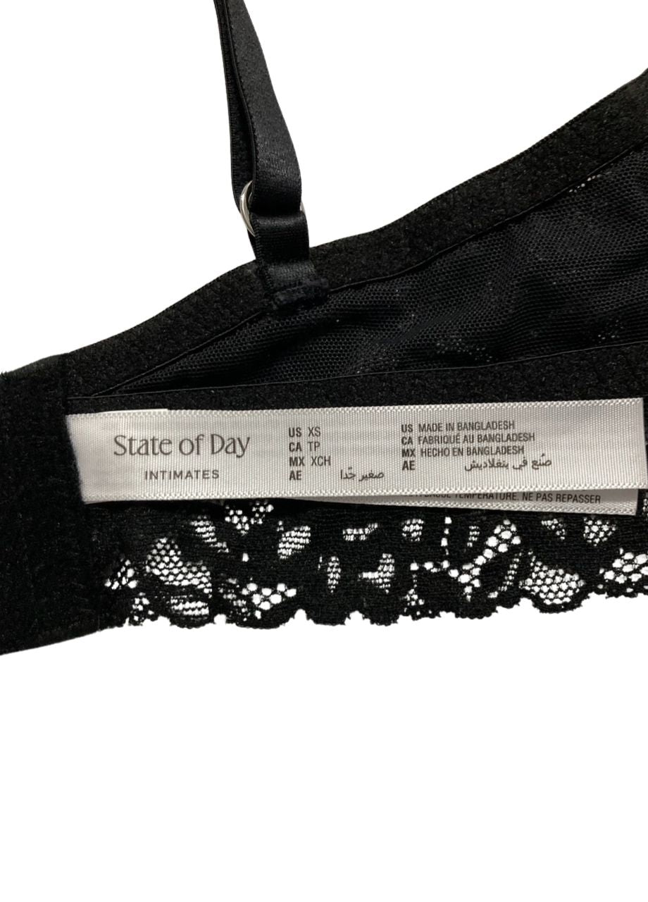 STATE OF DAY Lace Bralette BLACK XS