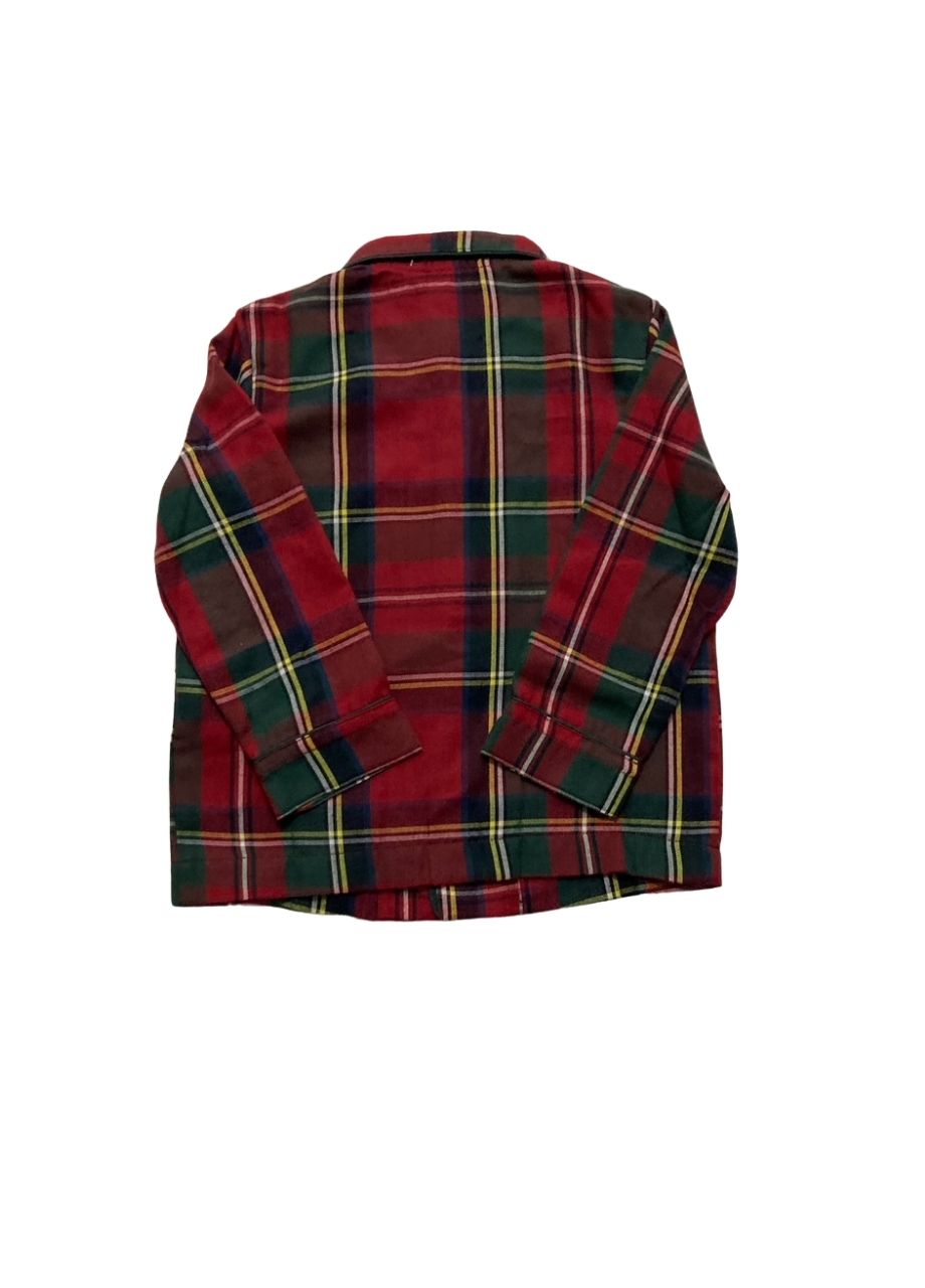 POLO RALPH LAUREN Kids Long Sleeve Pajama Top MULTICOLOR