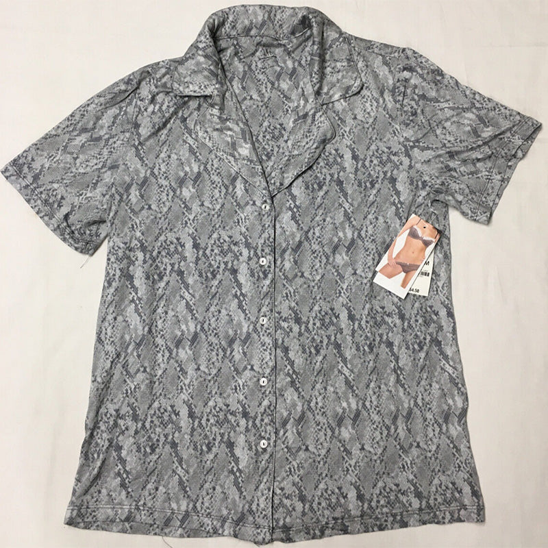 INC Up All Night Heavenly Soft Nightshirt Top Gray M