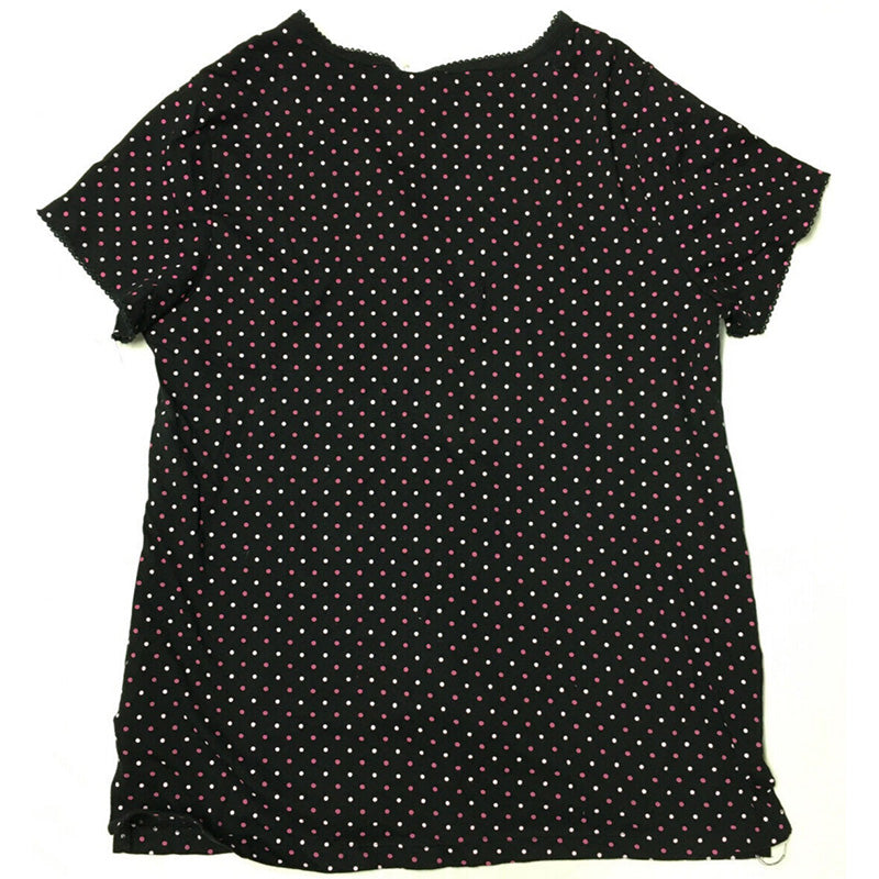 Charter Club Intimates Short Sleeve Top Black M