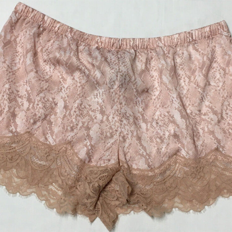 INC Shorts Pajama Set Snake Skin Pink M
