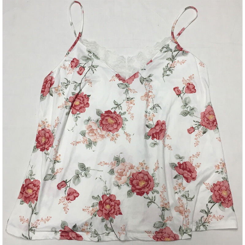 Flora Nikrooz Livia Ivory Wrap Robe Cami & Tap Pajama White L