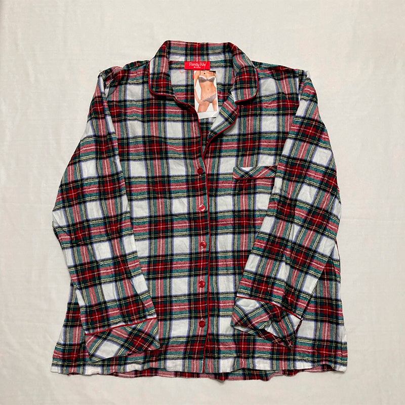 Family Pj Set 2 Piece Top & Pants Plaid Multicolor L