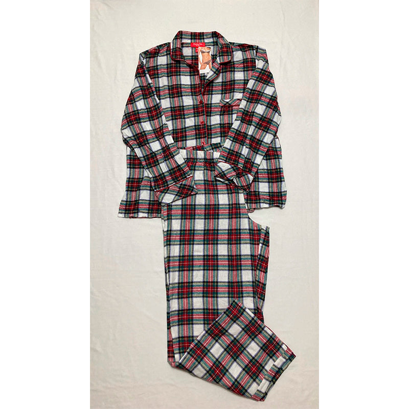 Family Pj Set 2 Piece Top & Pants Plaid Multicolor L