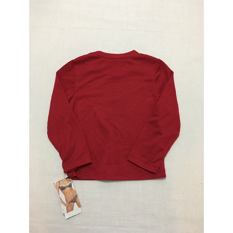 Family Pjs Matching Fleece Navidad Only Pajama Top Red 2T/3T