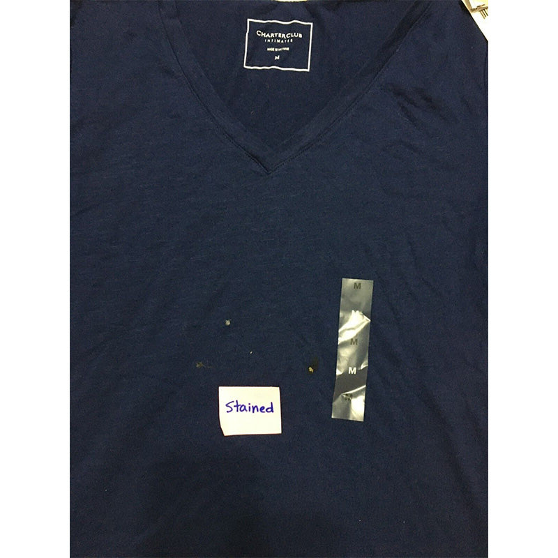 NWD Charter Club V-Neck Pajama Top Navy M