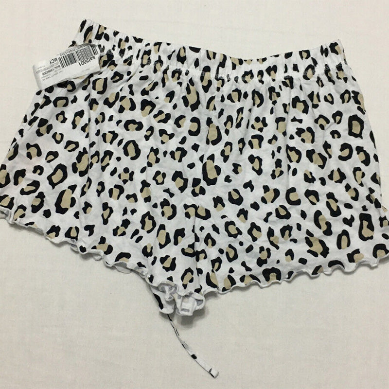 Jenni Printed Henley Shorts Sleep White L