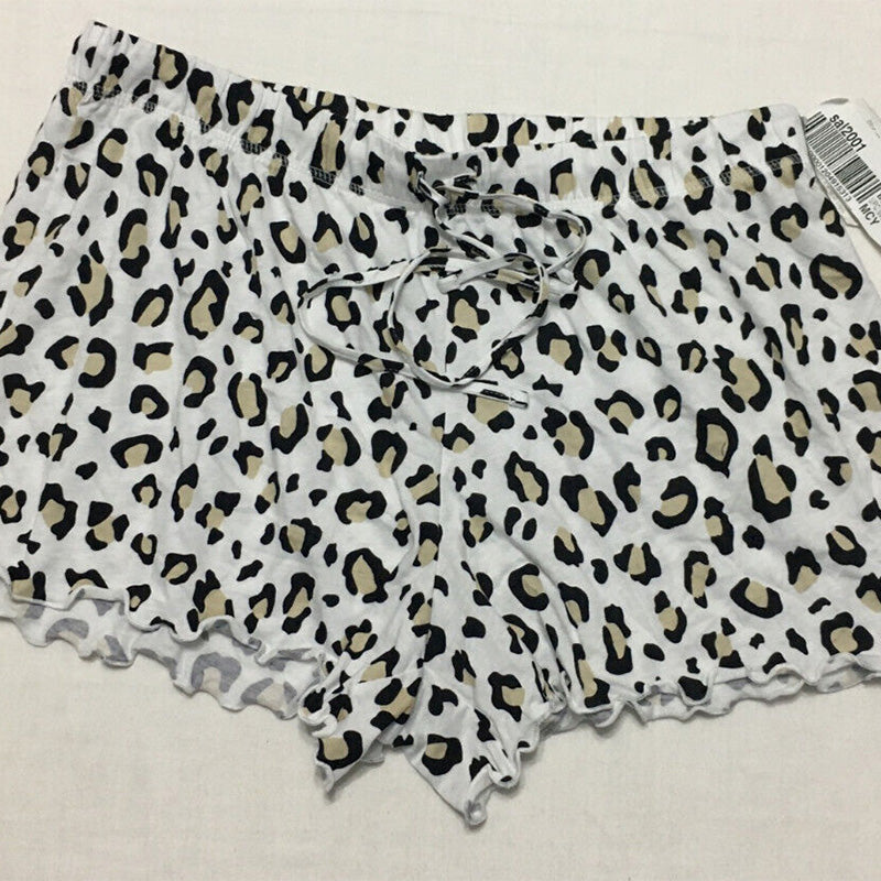 Jenni Printed Henley Shorts Sleep White L