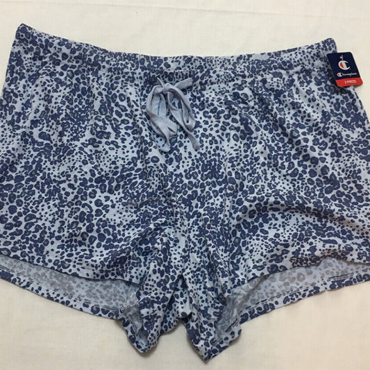 Champion Authentic Athletic Wear Shorts Animal Print Blue XL