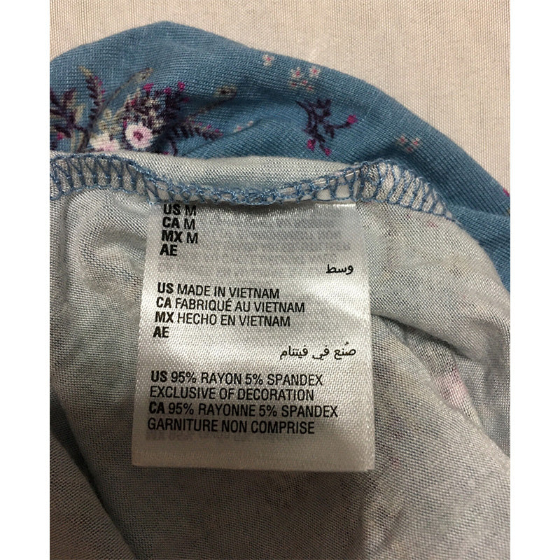 Unbranded Blue Floral Only Pajama Pants Lounge Pants Blue M