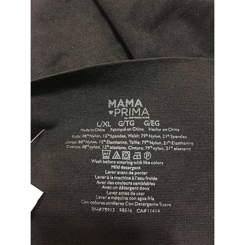 Mama Prima Essential Stretch Secret Fit Belly Maternity Capri Black L