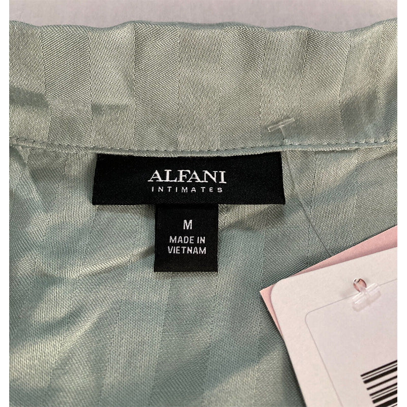 Alfani Cropped Shirt Only Pajama Top Green M