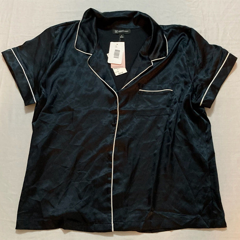 INC Only Pajama Top Black XL