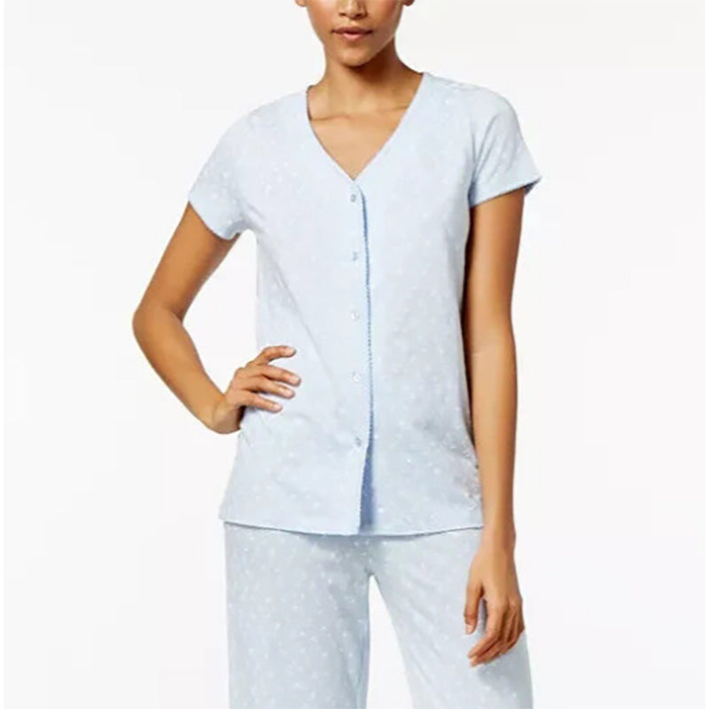 Charter Club Short Only Sleeve Top Pajama Blue XL
