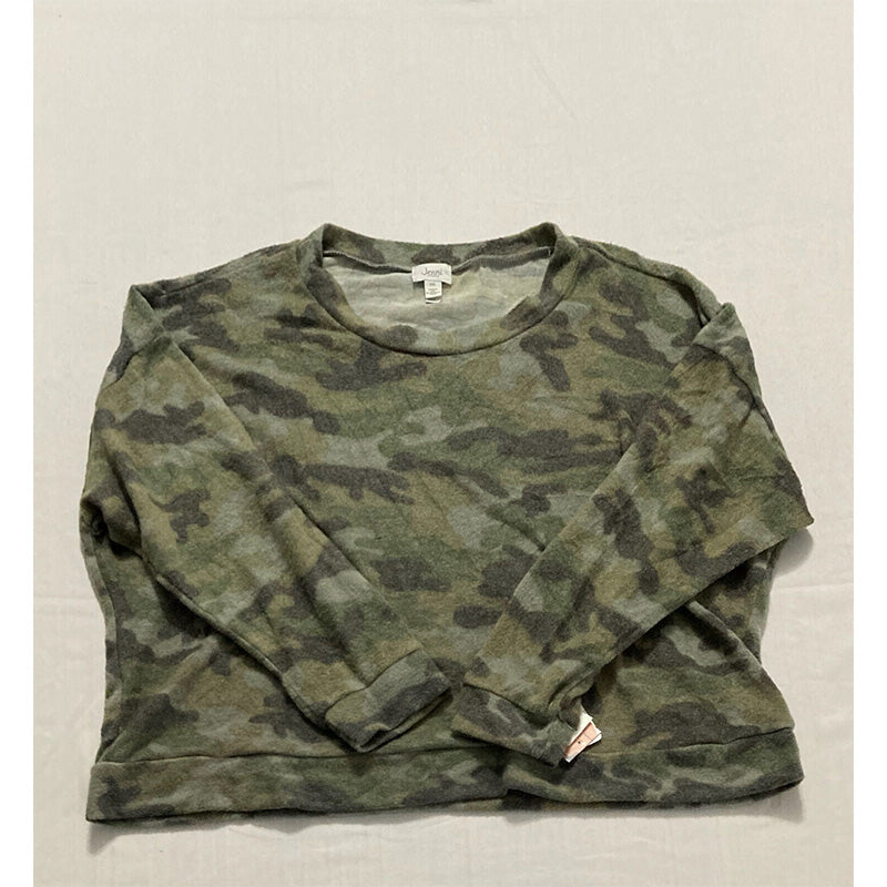 Jenni Knit Long Sleeve Top Green 2XL