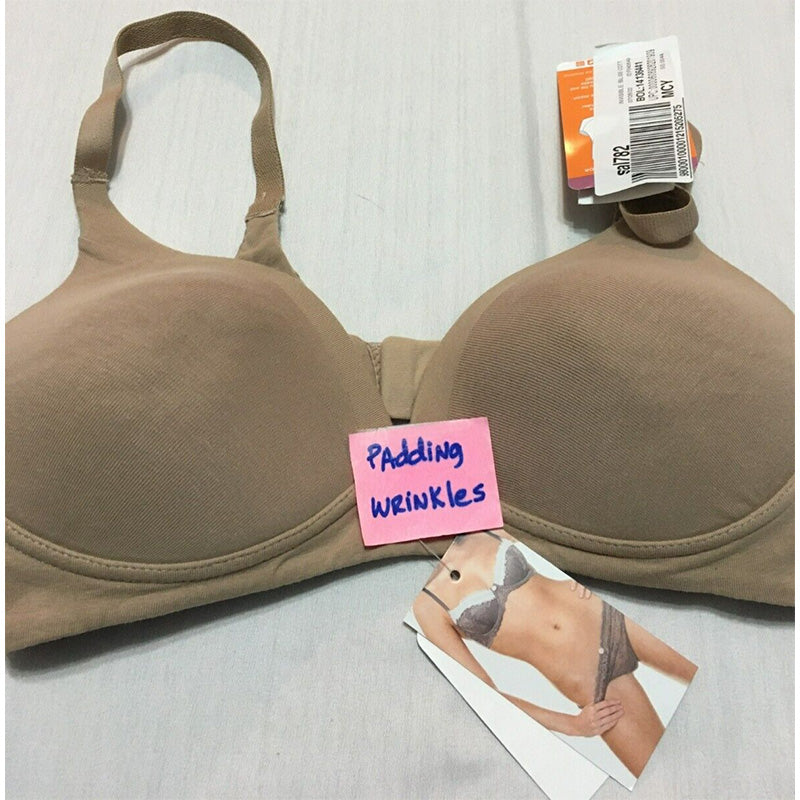 Warner's Invisible Bliss Cotton Comfort Wireless Lift T-Shirt Bra Beige 34B
