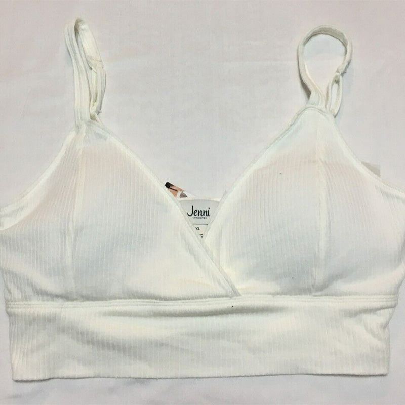 NWD Jenni Ribbed Bralette White XL