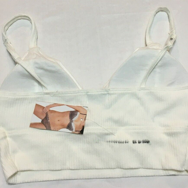 NWD Jenni Ribbed Bralette White XL