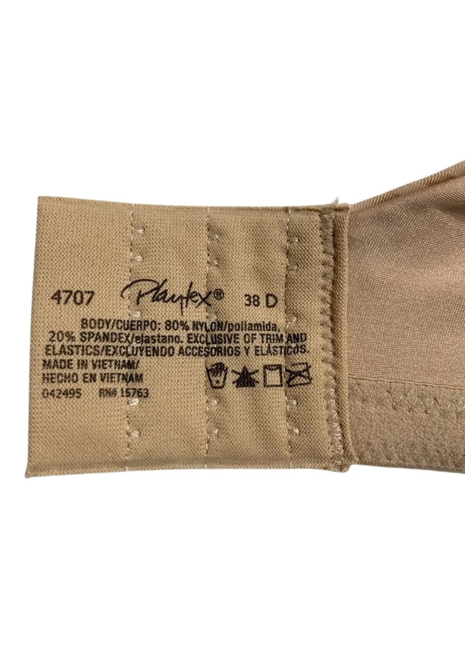 PLAYTEX Perfectly Smooth Wireless Full-coverage T-shirt Bra NUDE STRIPE 38D