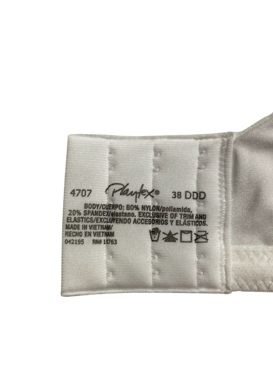 PLAYTEX Secrets Perfectly Smooth Wireless Bra, Full-coverage T-shirt WHITE 38DDD