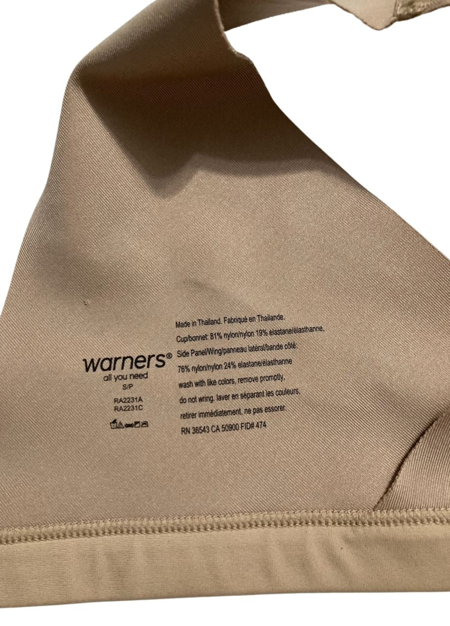 WARNER'S Comfort Wireless Lightly Lined T-Shirt Bra TOASTED ALMOND S