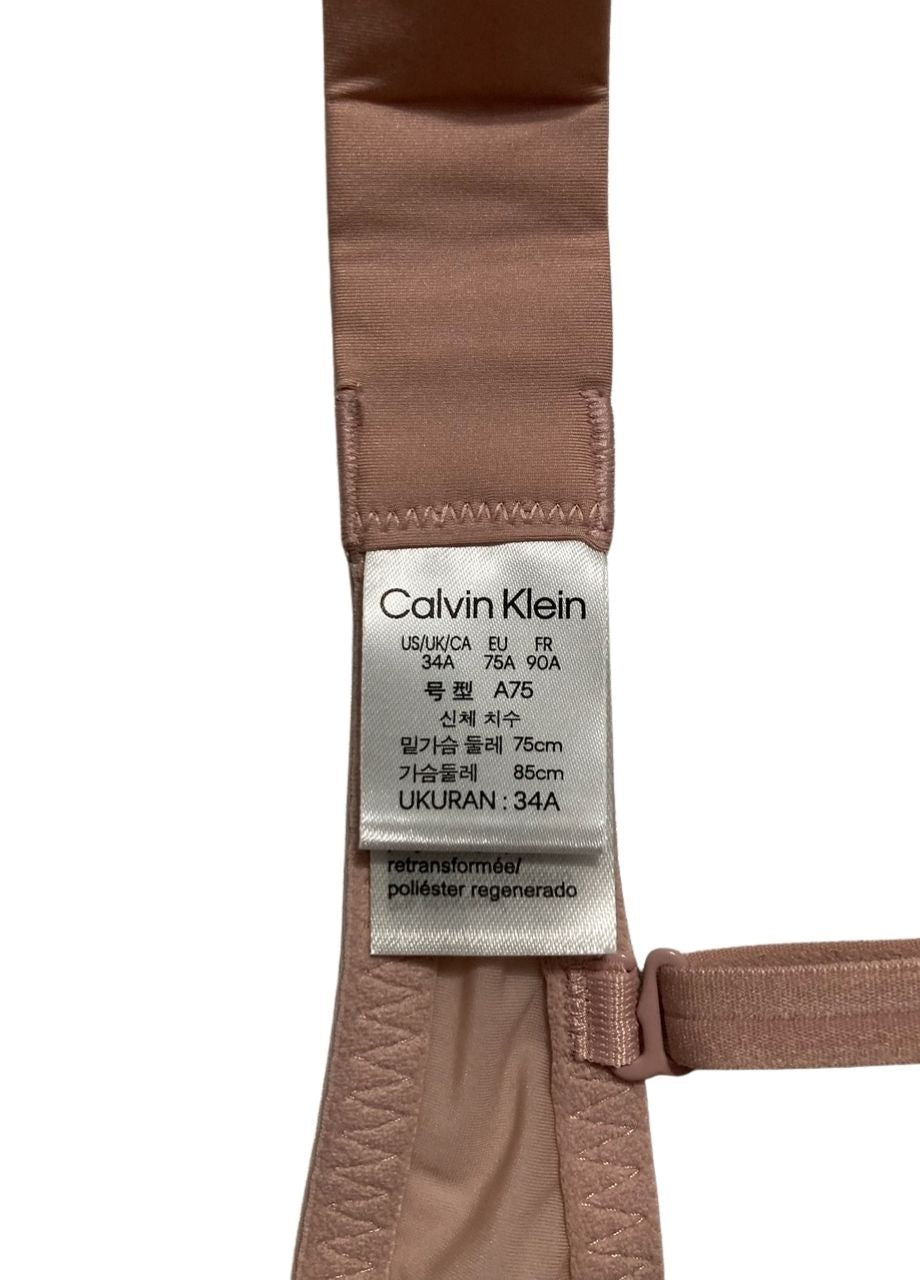 CALVIN KLEIN Sheer Marquisette Lightly Lined Demi Bra SUBDUED 34A