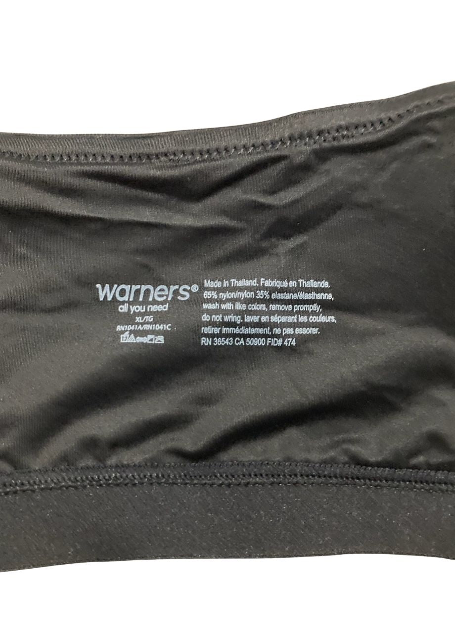WARNER'S Cloud 9 Super Soft Wireless Lift Convertible Comfort Bra BLACK XL