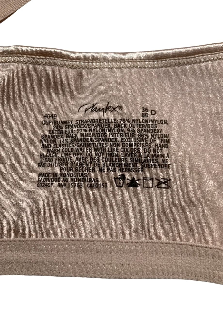 PLAYTEX Wireless Bras for Women 18 Hour No Underwire Bra NUDE 36D