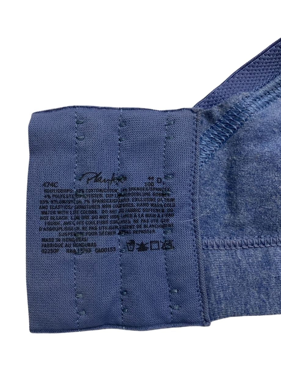 PLAYTEX 18 Hour Ultimate Lift Cotton Wireless Bra BLUE 44D