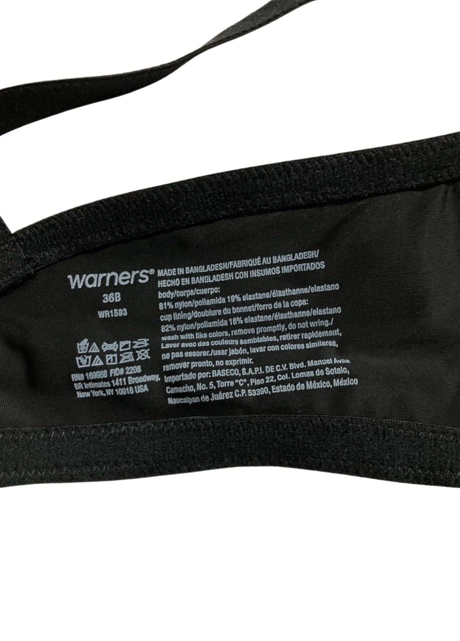 WARNER'S This Is Not A Bra Full-Coverage Underwire Bra BLACK 36B