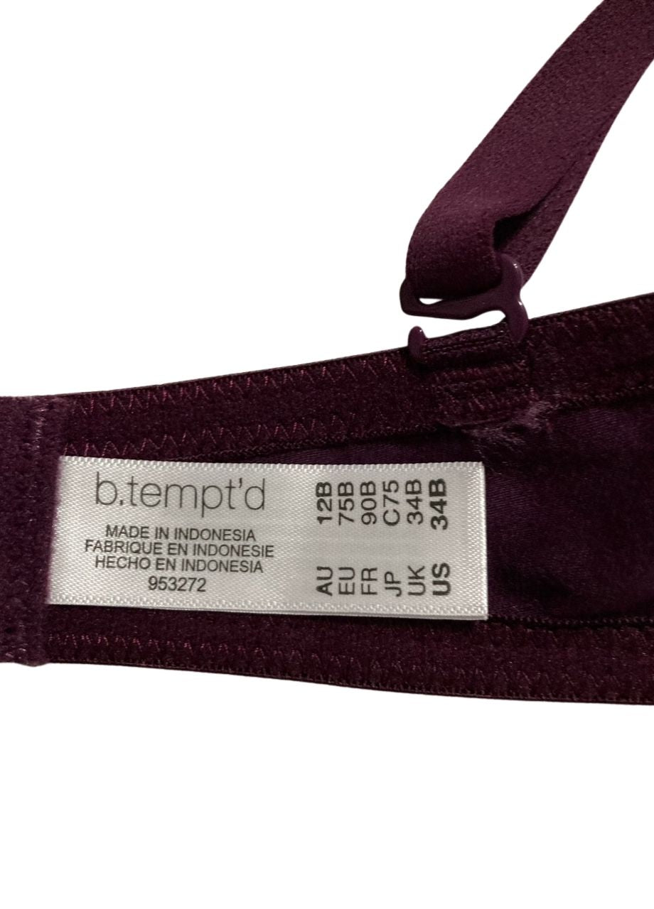 B.TEMPT´D Cotton to a Tee Plunge Convertible T-Shirt Bra PURPLE