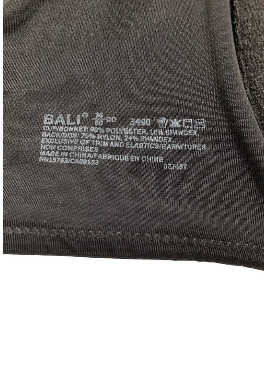BALI One Smooth U Ultra Light Minimizer Underwire Bra BLACK 36DD